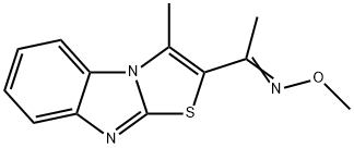 1-(3-METHYL[1,3]THIAZOLO[3,2-A][1,3]BENZIMIDAZOL-2-YL)-1-ETHANONE O-METHYLOXIME Struktur