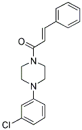 1-(4-(3-CHLOROPHENYL)PIPERAZINYL)-3-PHENYLPROP-2-EN-1-ONE Struktur