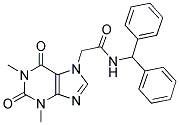 N-BENZHYDRYL-2-(1,3-DIMETHYL-2,6-DIOXO-1,2,3,6-TETRAHYDROPURIN-7-YL)ACETAMIDE Struktur