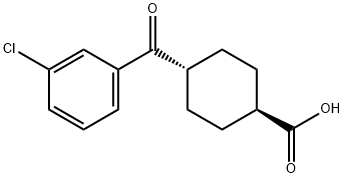 TRANS-4-(3-CHLOROBENZOYL)CYCLOHEXANE-1-CARBOXYLIC ACID Struktur