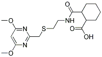 2-[2-[(4,6-DIMETHOXYPYRIMIDIN-2-YL)METHYLTHIO]ETHYLCARBAMOYL]CYCLOHEXANECARBOXYLIC ACID Struktur