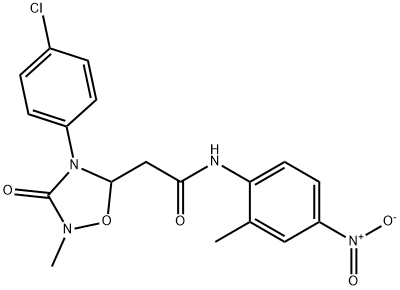 2-[4-(4-CHLOROPHENYL)-2-METHYL-3-OXO-1,2,4-OXADIAZOLAN-5-YL]-N-(2-METHYL-4-NITROPHENYL)ACETAMIDE Struktur