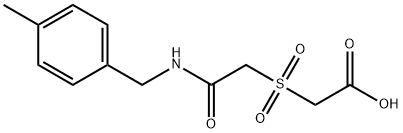 2-((2-[(4-METHYLBENZYL)AMINO]-2-OXOETHYL)SULFONYL)ACETIC ACID Struktur