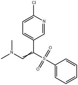 (Z)-2-(6-CHLORO-3-PYRIDINYL)-N,N-DIMETHYL-2-(PHENYLSULFONYL)-1-ETHENAMINE Struktur