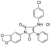 1-[1-(1,3-BENZODIOXOL-5-YL)-4-(4-CHLOROANILINO)-2,5-DIOXO-2,5-DIHYDRO-1H-PYRROL-3-YL]PYRIDINIUM CHLORIDE Struktur