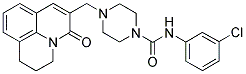 N-(3-CHLOROPHENYL)-4-[(2,3-DIHYDRO-5-OXO-(1H,5H)-BENZO[IJ]QUINOLIZIN-6-YL)METHYL]PIPERAZINE-1-CARBOXAMIDE Struktur