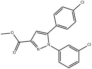 METHYL 1-(3-CHLOROPHENYL)-5-(4-CHLOROPHENYL)-1H-PYRAZOLE-3-CARBOXYLATE Struktur