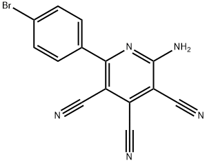 2-AMINO-6-(4-BROMOPHENYL)-3,4,5-PYRIDINETRICARBONITRILE Struktur