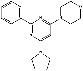 4-[2-PHENYL-6-(1-PYRROLIDINYL)-4-PYRIMIDINYL]MORPHOLINE Struktur