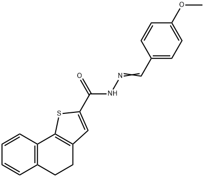 N'-[(E)-(4-METHOXYPHENYL)METHYLIDENE]-4,5-DIHYDRONAPHTHO[1,2-B]THIOPHENE-2-CARBOHYDRAZIDE Struktur