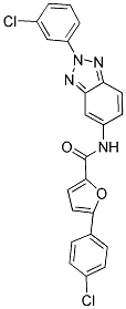 5-(4-CHLOROPHENYL)-N-[2-(3-CHLOROPHENYL)-2H-1,2,3-BENZOTRIAZOL-5-YL]-2-FURAMIDE Struktur