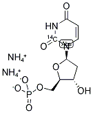 2'-DEOXYURIDINE 5'-MONOPHOSPHATE, DIAMMONIUM SALT, [2-14C]- Struktur