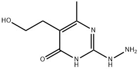 2-HYDRAZINO-5-(2-HYDROXYETHYL)-6-METHYL-4(3H)-PYRIMIDINONE Struktur