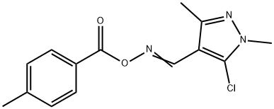 5-CHLORO-1,3-DIMETHYL-4-(([(4-METHYLBENZOYL)OXY]IMINO)METHYL)-1H-PYRAZOLE Struktur