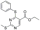 ETHYL 2-(METHYLSULFANYL)-4-(PHENYLSULFANYL)-5-PYRIMIDINECARBOXYLATE Struktur