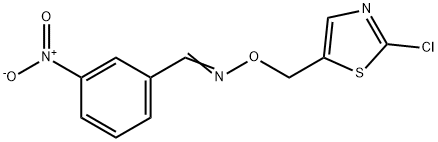 3-NITROBENZENECARBALDEHYDE O-[(2-CHLORO-1,3-THIAZOL-5-YL)METHYL]OXIME Struktur