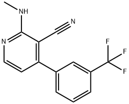 2-(METHYLAMINO)-4-[3-(TRIFLUOROMETHYL)PHENYL]NICOTINONITRILE Struktur