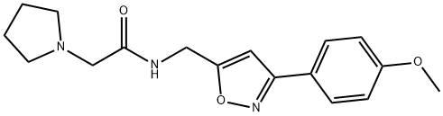 N-([3-(4-METHOXYPHENYL)-5-ISOXAZOLYL]METHYL)-2-(1-PYRROLIDINYL)ACETAMIDE Struktur