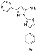 1-[4-(4-BROMOPHENYL)-1,3-THIAZOL-2-YL]-3-PHENYL-1H-PYRAZOL-5-AMINE Struktur