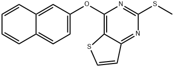 2-(METHYLSULFANYL)-4-(2-NAPHTHYLOXY)THIENO[3,2-D]PYRIMIDINE Struktur