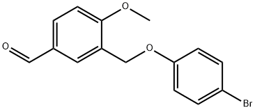 3-(4-BROMO-PHENOXYMETHYL)-4-METHOXYBENZALDEHYDE Struktur