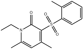 1-ETHYL-4,6-DIMETHYL-3-[(2-METHYLPHENYL)SULFONYL]-2(1H)-PYRIDINONE Struktur