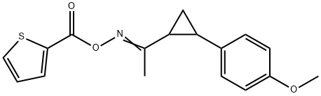 2-([((1-[2-(4-METHOXYPHENYL)CYCLOPROPYL]ETHYLIDENE)AMINO)OXY]CARBONYL)THIOPHENE Struktur