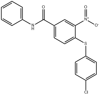 4-[(4-CHLOROPHENYL)SULFANYL]-3-NITRO-N-PHENYLBENZENECARBOXAMIDE Struktur