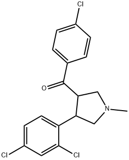 (4-CHLOROPHENYL)[4-(2,4-DICHLOROPHENYL)-1-METHYLTETRAHYDRO-1H-PYRROL-3-YL]METHANONE Struktur