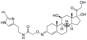 CORTISOL-3-(O-CARBOXYMETHYL) OXIMINO-(2-[125I]IODOHISTAMINE) Struktur