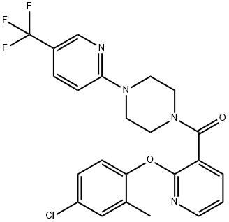 2-(4-CHLORO-2-METHYLPHENOXY)(3-PYRIDYL) 4-(5-(TRIFLUOROMETHYL)(2-PYRIDYL))PIPERAZINYL KETONE Struktur