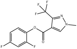 2,4-DIFLUOROPHENYL 1-METHYL-3-(TRIFLUOROMETHYL)-1H-PYRAZOLE-4-CARBOXYLATE Struktur