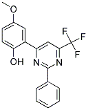 4-METHOXY-2-[2-PHENYL-6-(TRIFLUOROMETHYL)PYRIMIDINE-4-YL]PHENOL Struktur