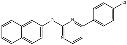 4-(4-CHLOROPHENYL)-2-(2-NAPHTHYLOXY)PYRIMIDINE Struktur