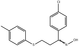 1-(4-CHLOROPHENYL)-3-[(4-METHYLPHENYL)SULFANYL]-1-PROPANONE OXIME Struktur