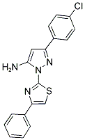 3-(4-CHLOROPHENYL)-1-(4-PHENYL-1,3-THIAZOL-2-YL)-1H-PYRAZOL-5-AMINE Struktur