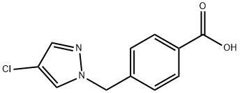 4-(4-CHLORO-PYRAZOL-1-YLMETHYL)BENZOIC ACID Struktur