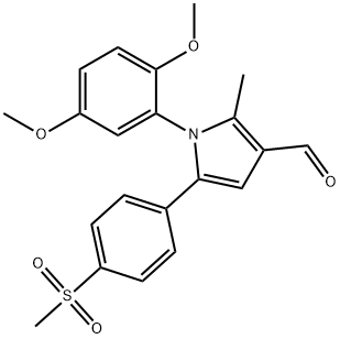 1-(2,5-DIMETHOXYPHENYL)-2-METHYL-5-[4-(METHYLSULFONYL)PHENYL]-1H-PYRROLE-3-CARBALDEHYDE Struktur