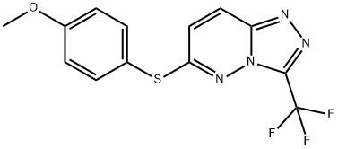 6-[(4-METHOXYPHENYL)SULFANYL]-3-(TRIFLUOROMETHYL)[1,2,4]TRIAZOLO[4,3-B]PYRIDAZINE Struktur