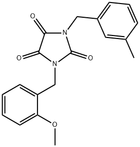 1-(2-METHOXYBENZYL)-3-(3-METHYLBENZYL)-1H-IMIDAZOLE-2,4,5(3H)-TRIONE Struktur