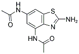 N-(6-ACETYLAMINO-2-AMINO-BENZOTHIAZOL-4-YL)-ACETAMIDE Struktur