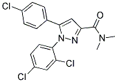 5-(4-CHLOROPHENYL)-1-(2,4-DICHLOROPHENYL)-N,N-DIMETHYL-1H-PYRAZOLE-3-CARBOXAMIDE Struktur