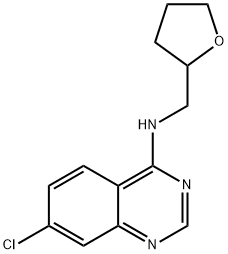 7-CHLORO-N-(TETRAHYDRO-2-FURANYLMETHYL)-4-QUINAZOLINAMINE Struktur