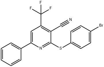 2-[(4-BROMOPHENYL)SULFANYL]-6-PHENYL-4-(TRIFLUOROMETHYL)NICOTINONITRILE Struktur