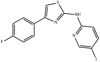 N-[4-(4-FLUOROPHENYL)-1,3-THIAZOL-2-YL]-5-IODO-2-PYRIDINAMINE Struktur