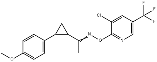 1-[2-(4-METHOXYPHENYL)CYCLOPROPYL]-1-ETHANONE O-[3-CHLORO-5-(TRIFLUOROMETHYL)-2-PYRIDINYL]OXIME Struktur