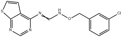 N'-[(3-CHLOROBENZYL)OXY]-N-THIENO[2,3-D]PYRIMIDIN-4-YLIMINOFORMAMIDE Struktur