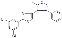 2,6-DICHLORO-4-[4-(5-METHYL-3-PHENYLISOXAZOL-4-YL)-1,3-THIAZOL-2-YL]PYRIDINE Struktur