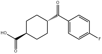 TRANS-4-(4-FLUOROBENZOYL)CYCLOHEXANE-1-CARBOXYLIC ACID Struktur