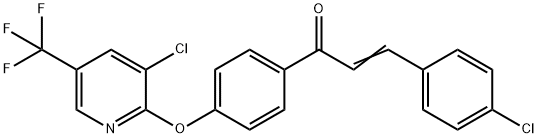 3-(4-CHLOROPHENYL)-1-(4-([3-CHLORO-5-(TRIFLUOROMETHYL)-2-PYRIDINYL]OXY)PHENYL)-2-PROPEN-1-ONE Struktur